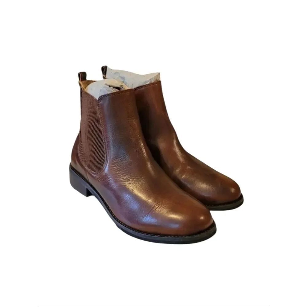 Walking Cradles Kendall Chestnut Rustic Leather Ankle Boots 6 M